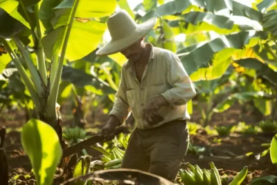 Cultivo y Corte El Machete en la Recoleccion de Cultivos Tropicales