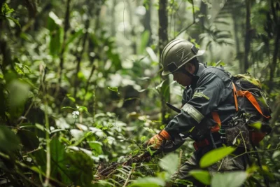 Gestion de Residuos Vegetales con Machete en Silvicultura