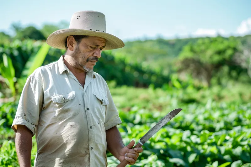 Uso del Machete en la Agricultura Tradicion vs. Tecnologia Moderna